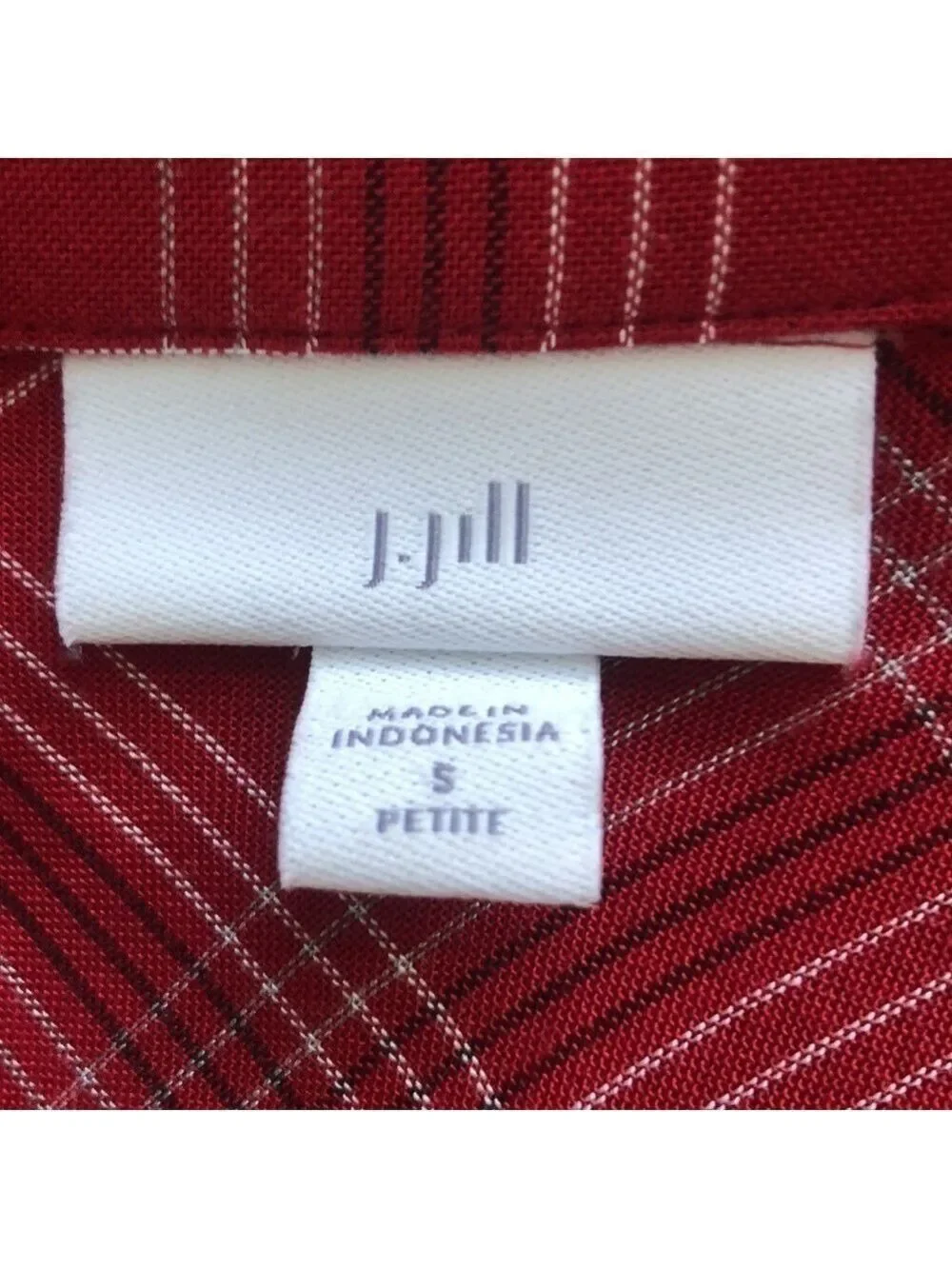 J. Jill Mixed Plaid Double Cloth Tunic Top Small Petite